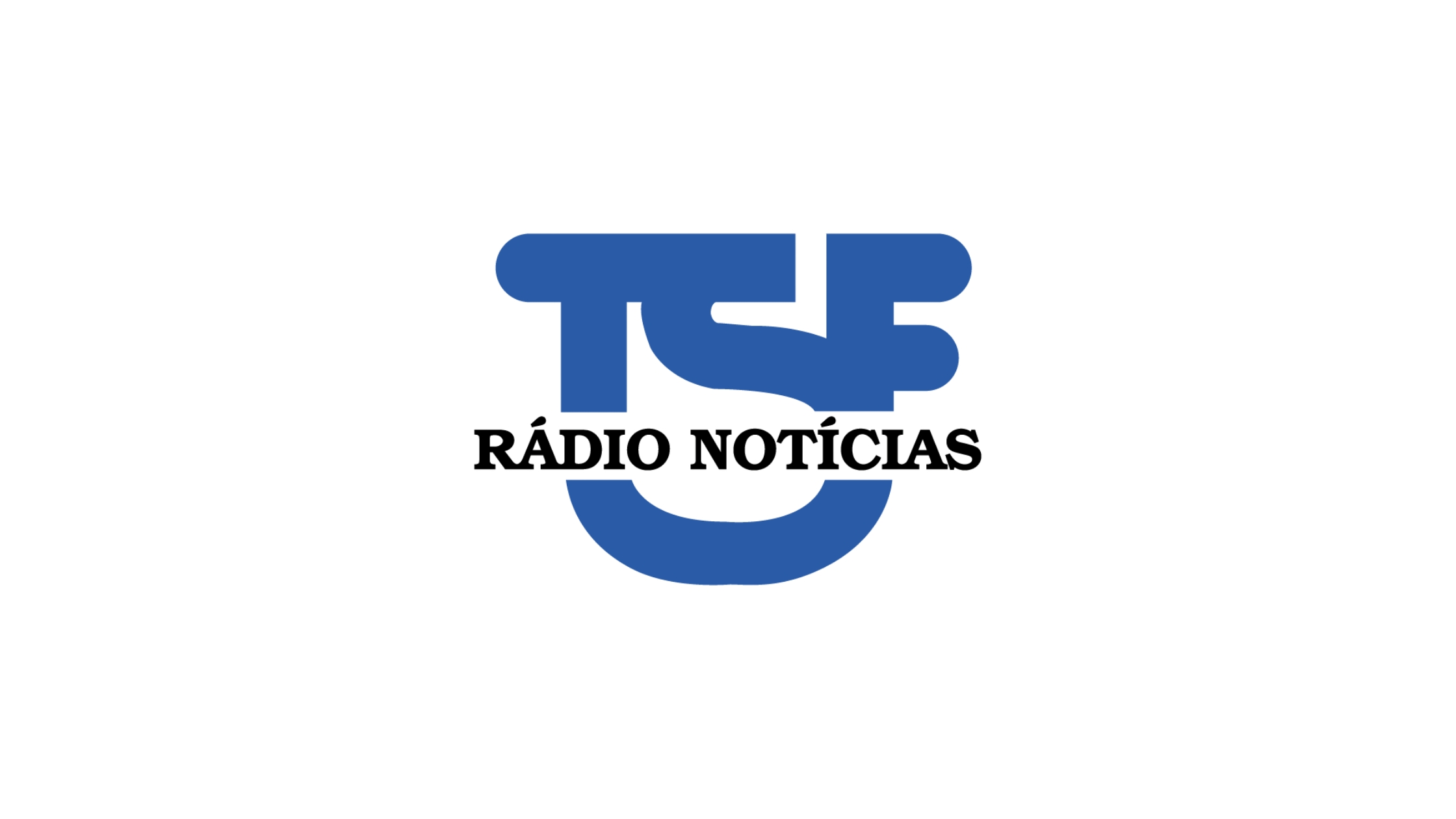 Dark blue logo of TSF radio station.