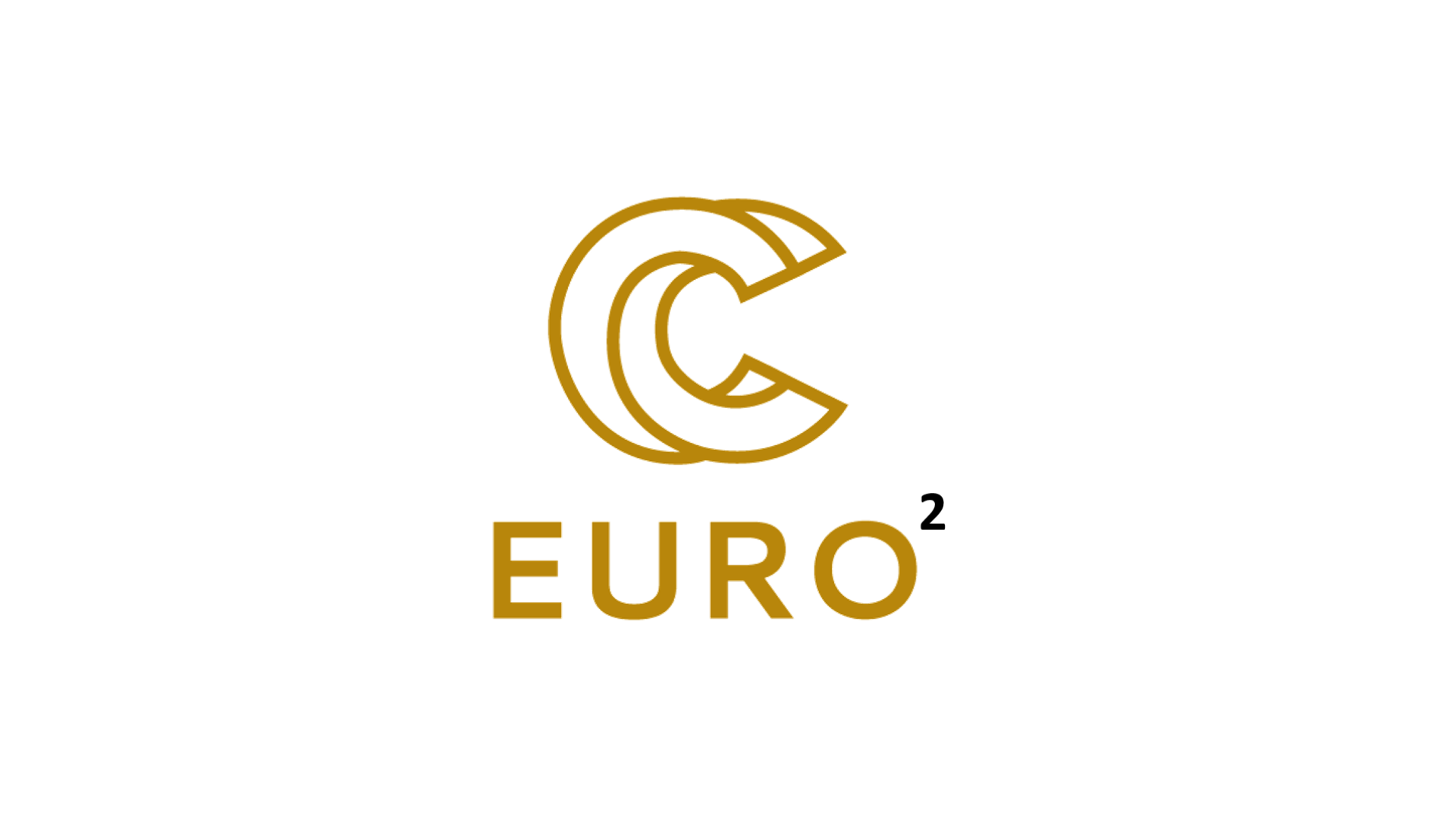 Golden Euro CC logo in a white background.