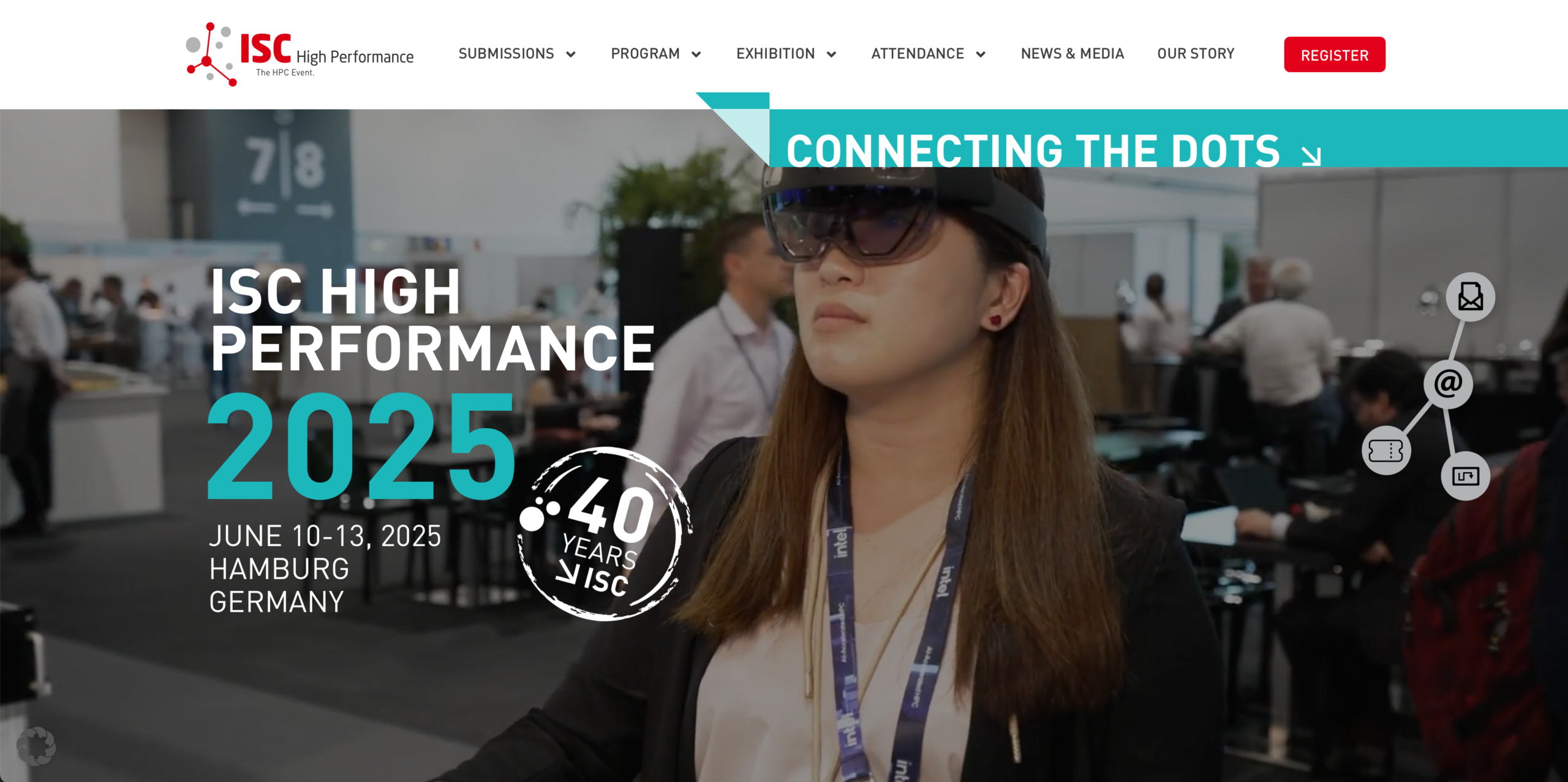 Screenshot of the ISC25 homepage.